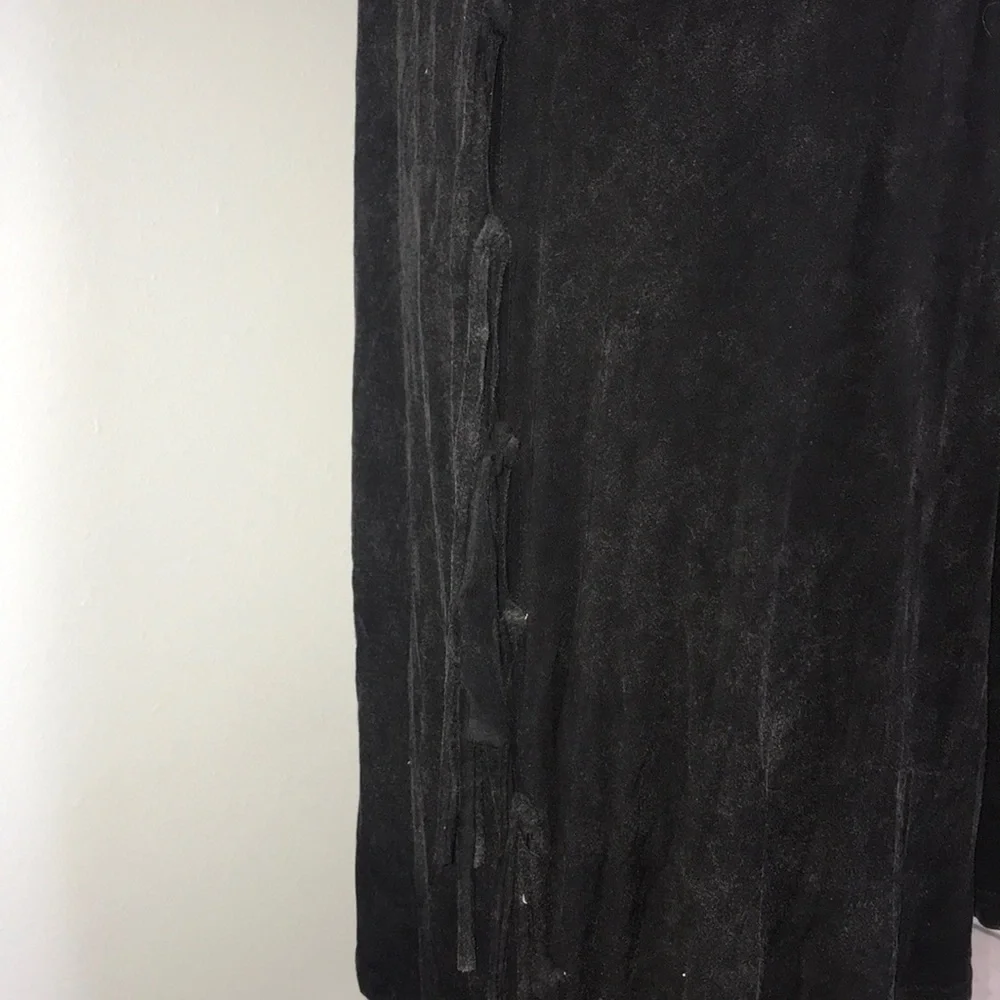 LAST CALL NWT POL distressed soft fringed layering tunic SM beach boho NFR swim